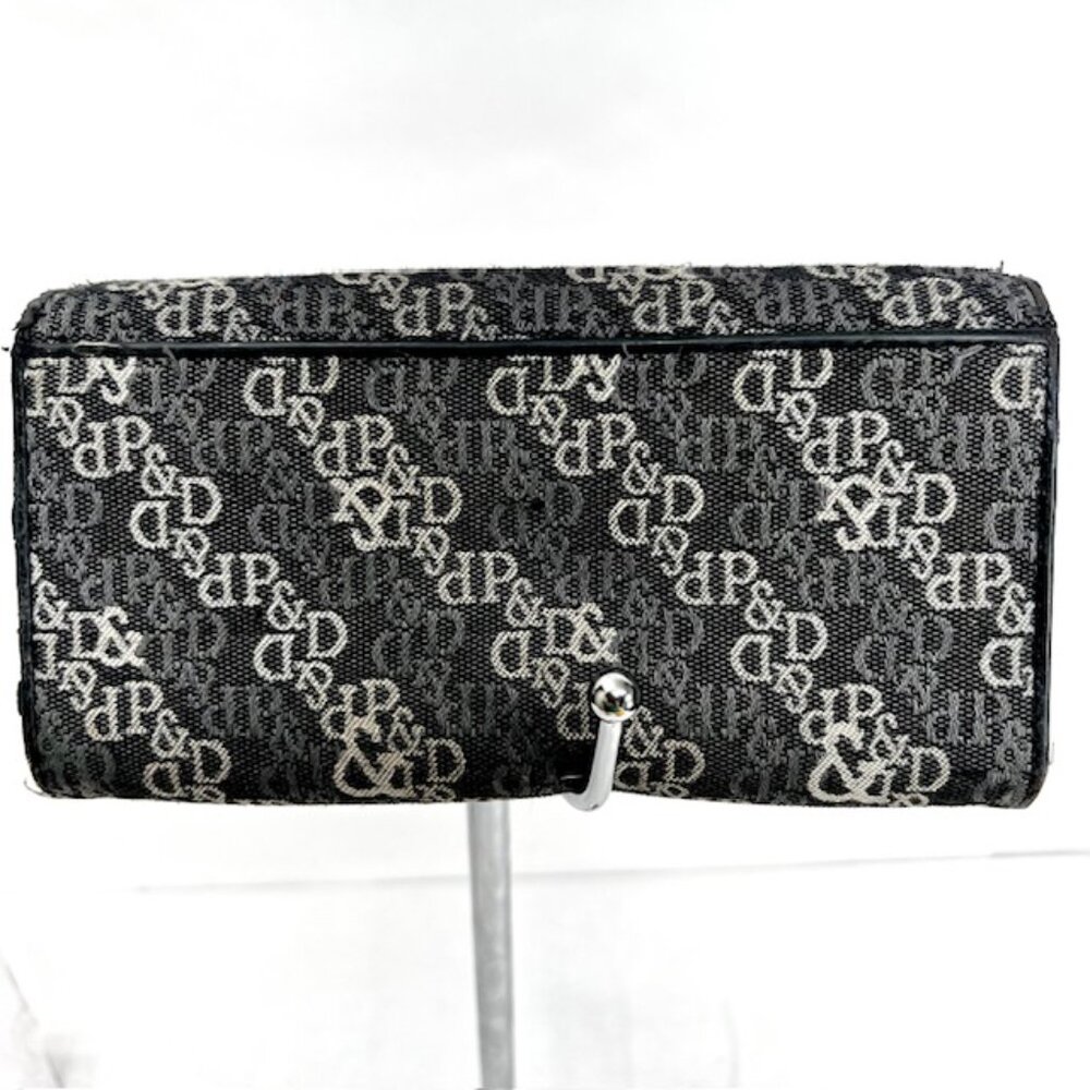 VGT Pinky & Dianne Denim Snap Accordion Wallet With Gray Black Logo Bifold(12) - Picture 3 of 14